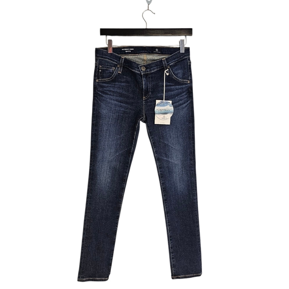 AG Adriano‎ Goldschmied Maternity Prima Cigarette Leg Blue Skinny Jeans 25 NWT